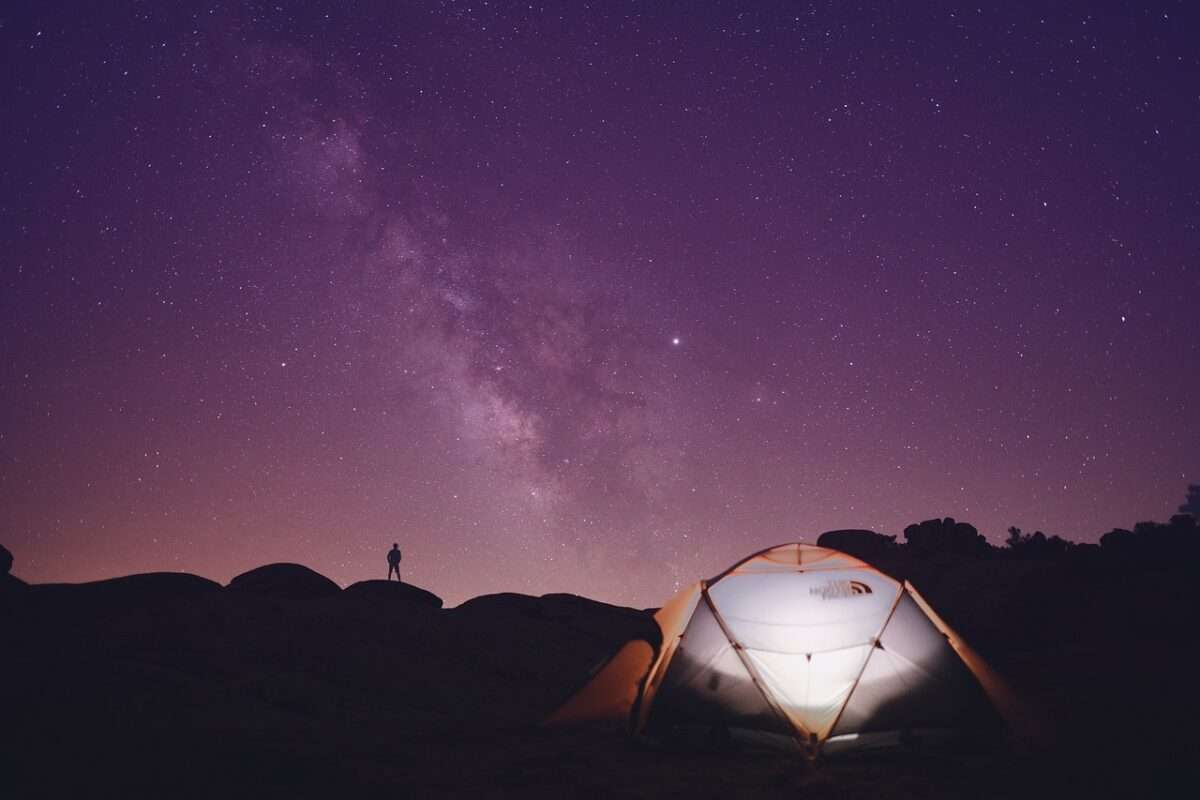 Tent, Night sky