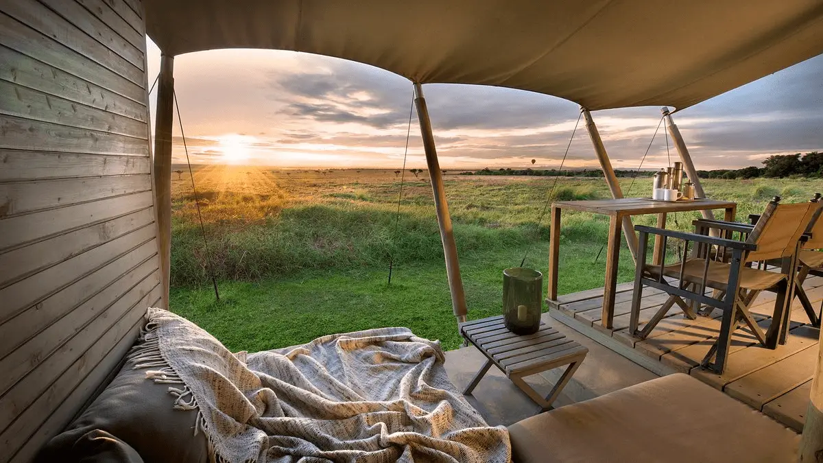 Sunsets in kichwa tented camp