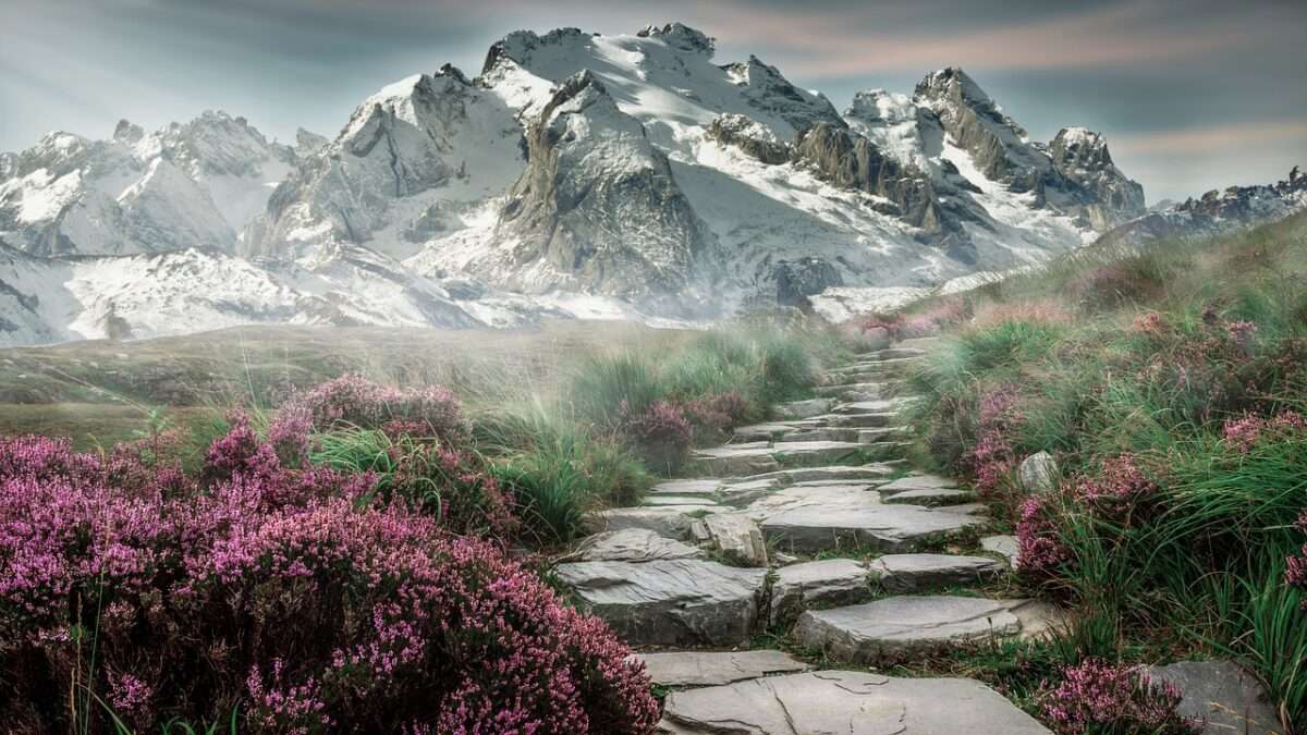 Awe inspiring landscape in alaska