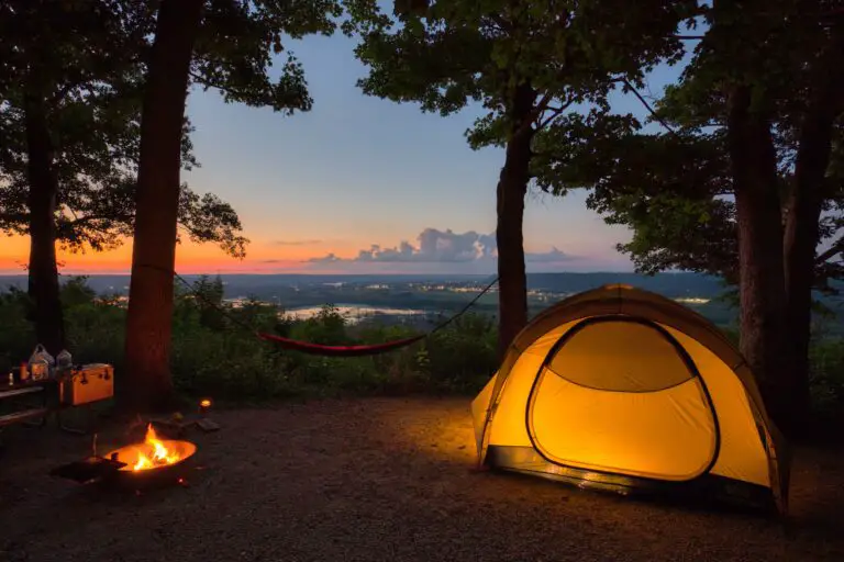 camping in night in the jungle