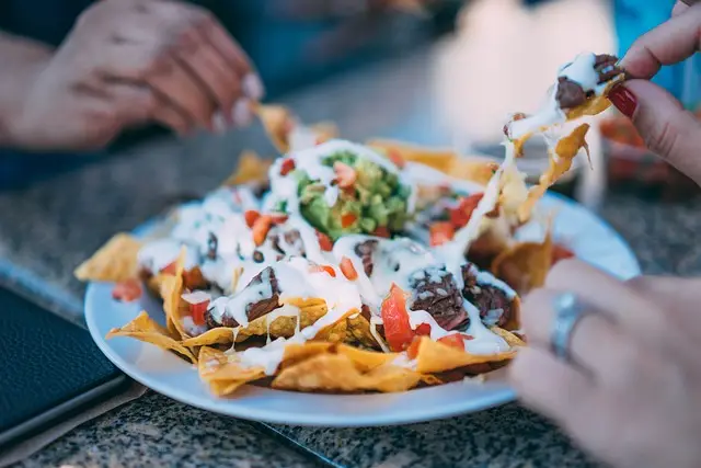 Nachos as a camping meal