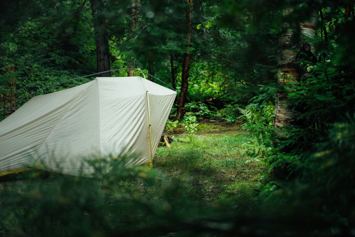 a view of our camping tent